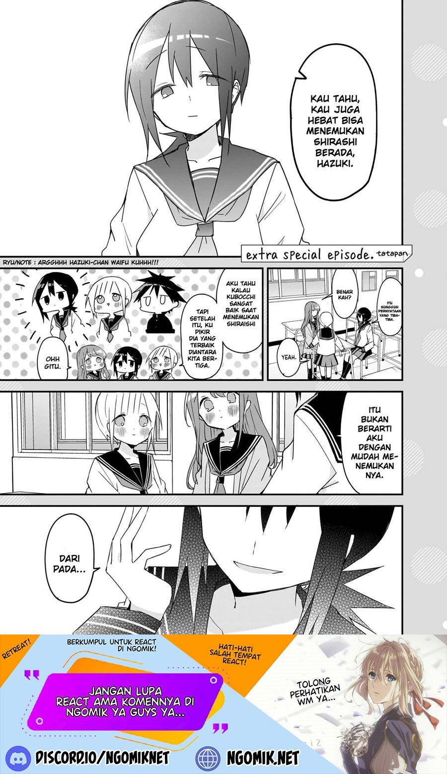 Kubo-san wa Boku (Mobu) wo Yurusanai Chapter 145.2 Bahasa Indonesia